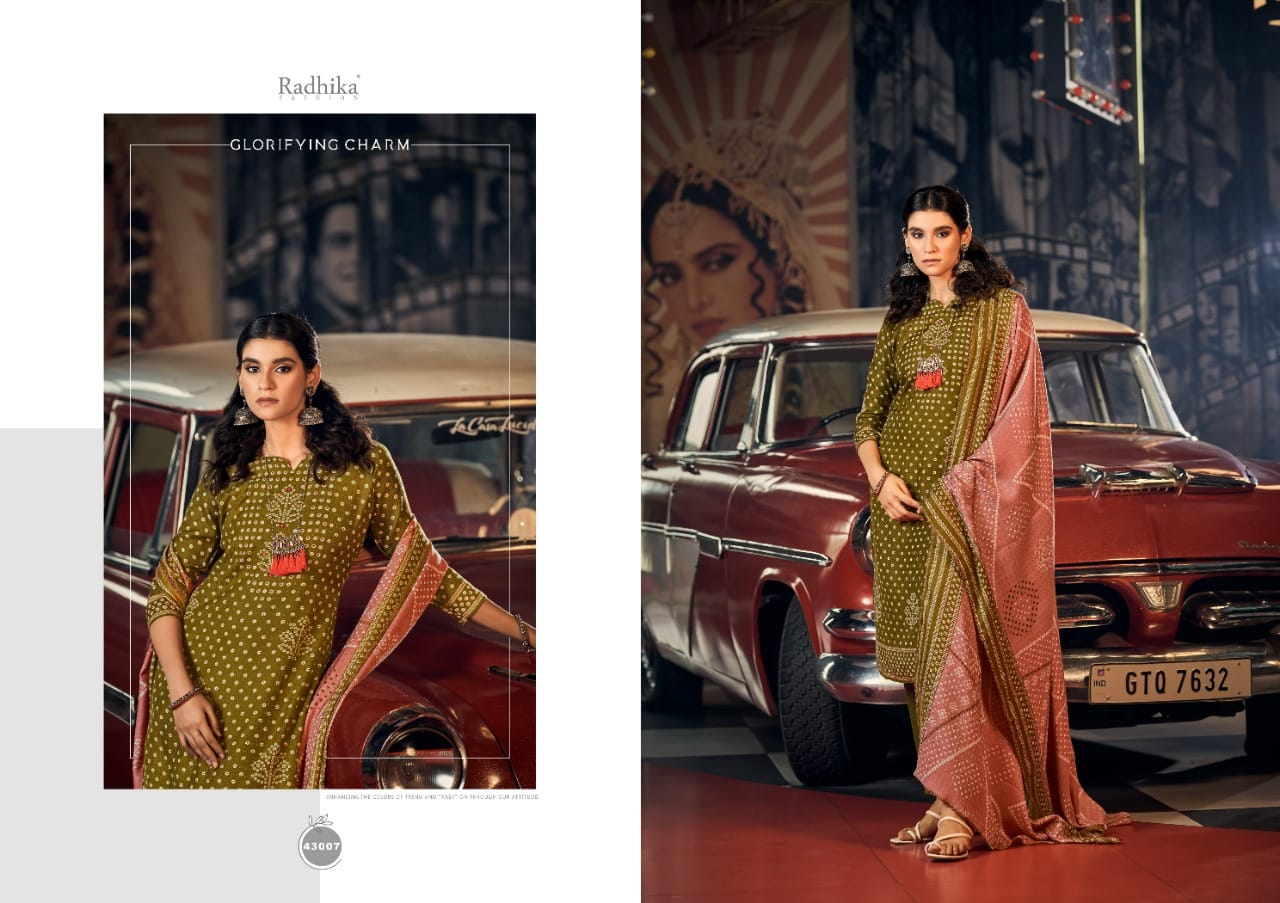 Radhika Sumyra Bandish Fancy Wear Designer Pure Pashmina Designer Print Dress Material